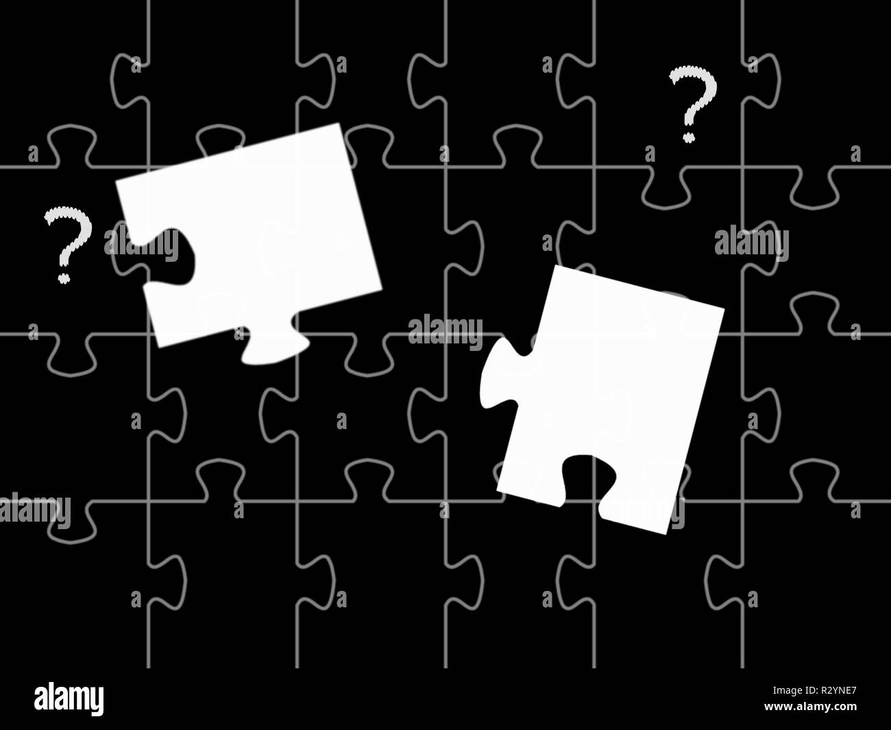 puzzle with question mark Stock Photo Alamy