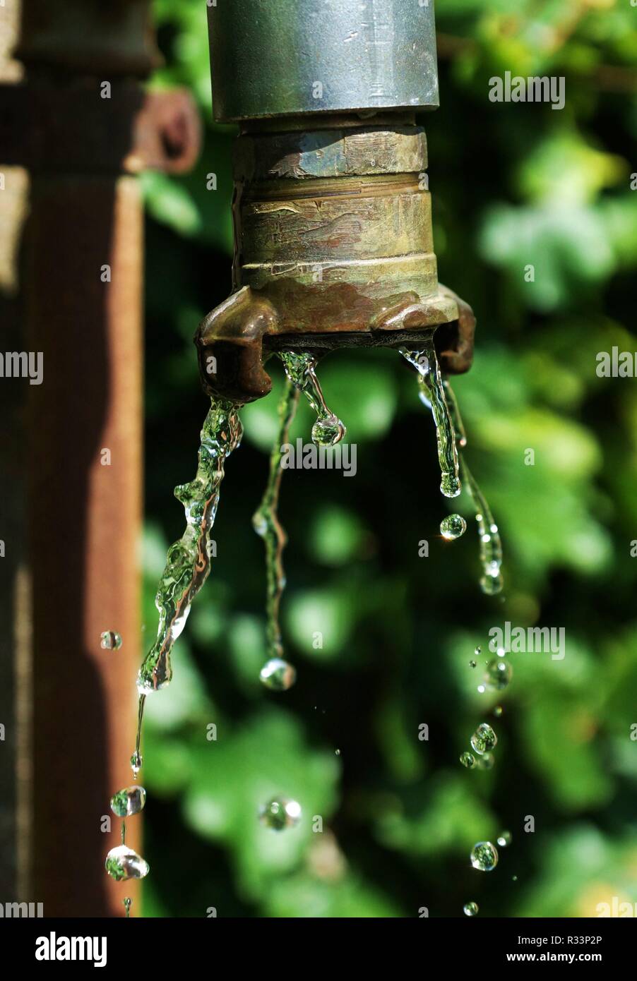 faucet from the water flowing Stock Photo Alamy