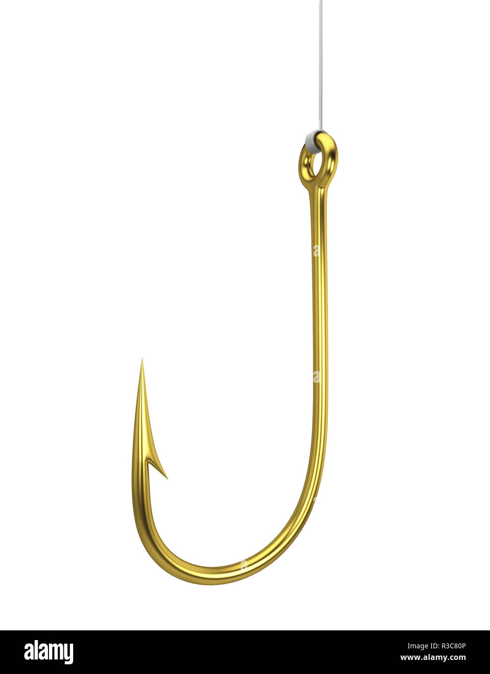 3d render golden fishing hook hires stock photography and images Alamy