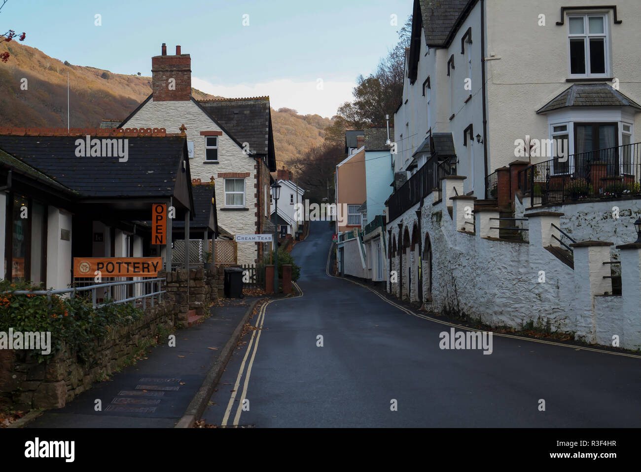 Houses in Lynmouth,Devon,UK Stock Photo Alamy