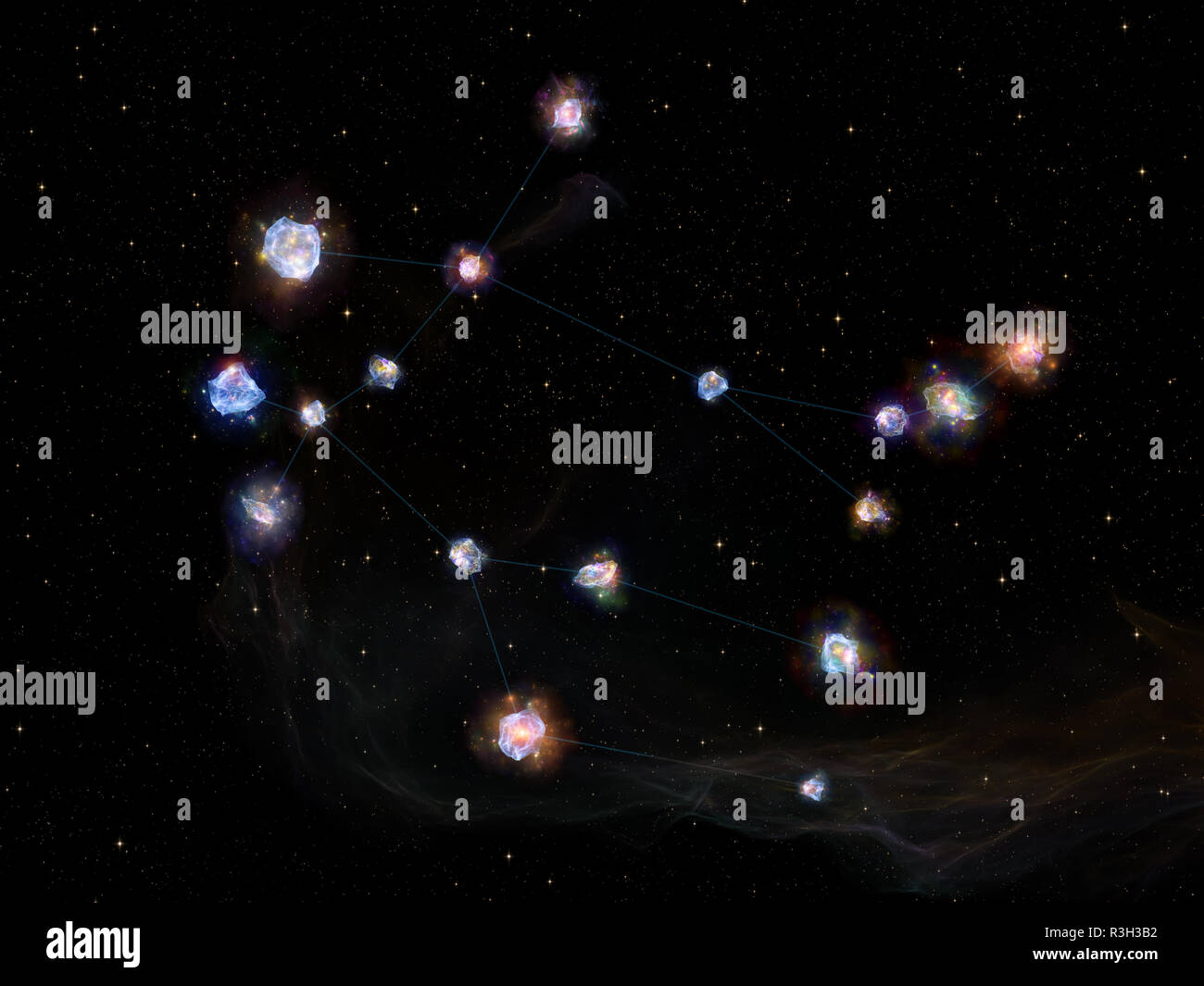 Constellation gemini castor pollux hires stock photography and images