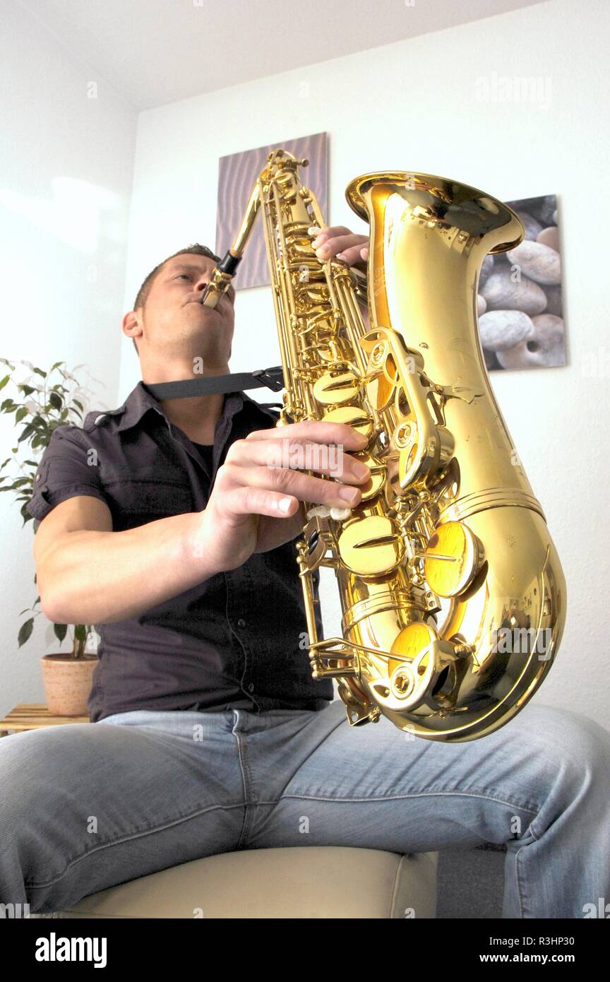 saxophone players 07 Stock Photo Alamy