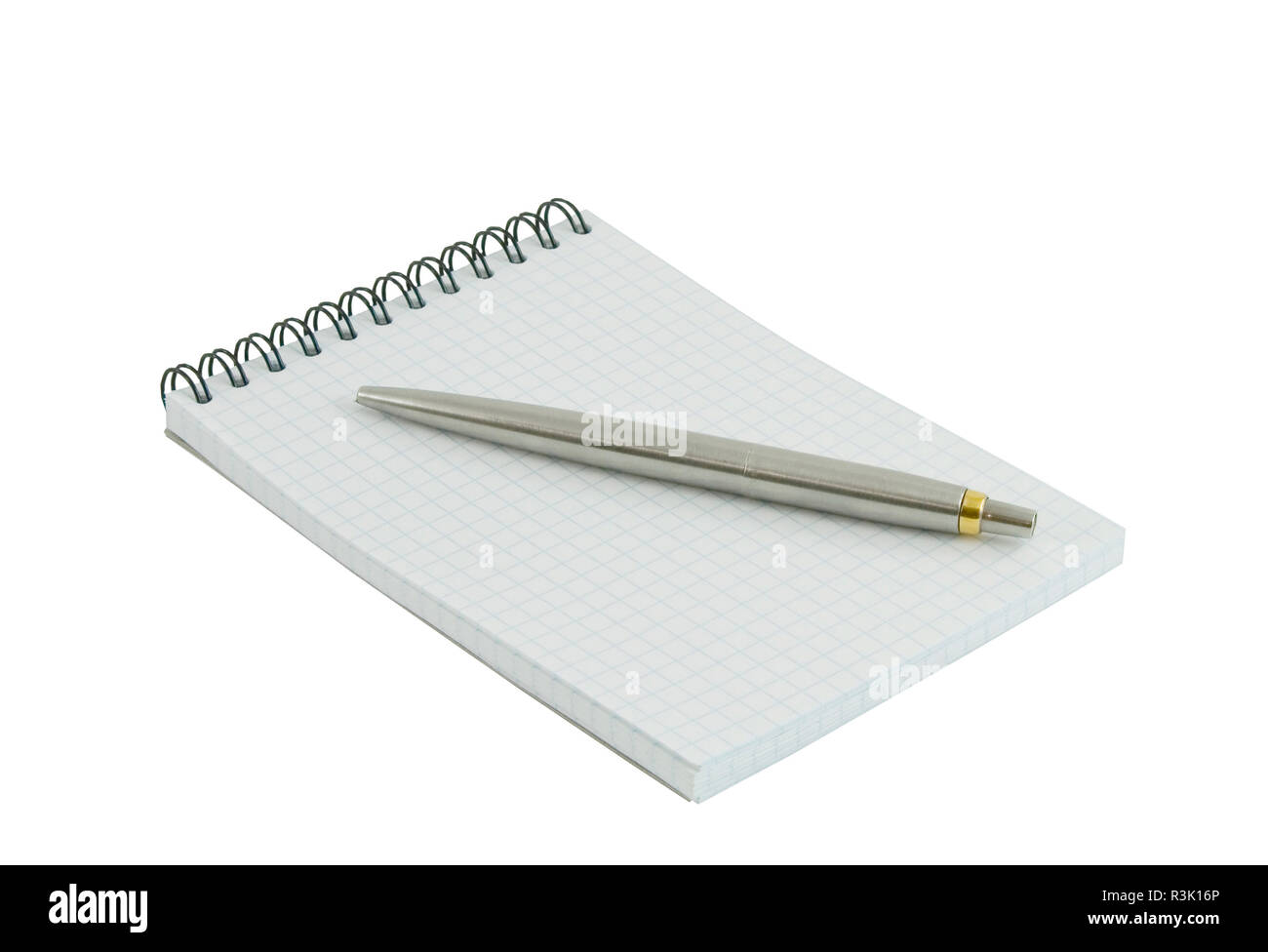 spiral lined notebook isolated on white Stock Photo Alamy