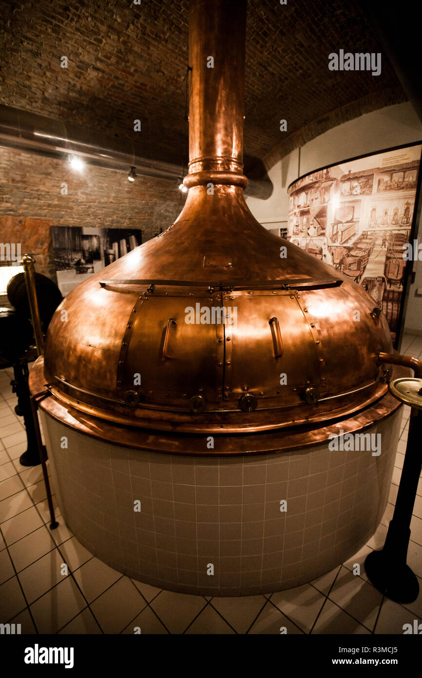 Copper Vat in Brewery Stock Photo Alamy