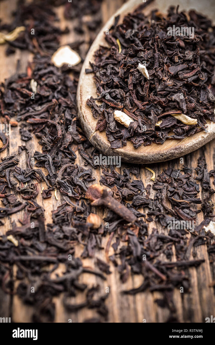 Black tea leaves Stock Photo Alamy