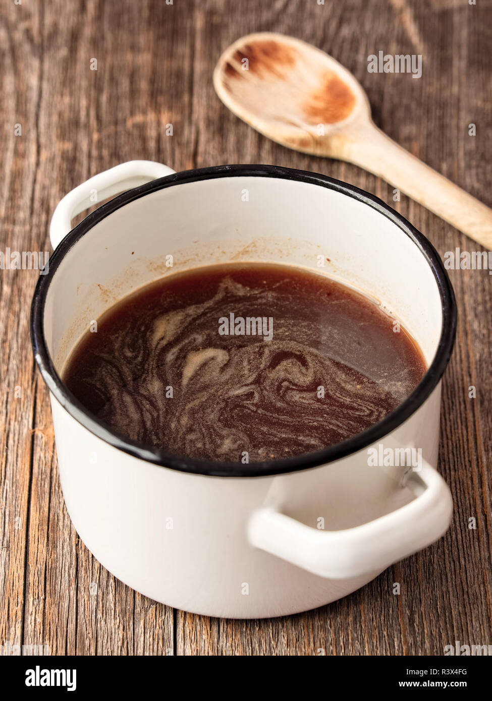 rustic brown gravy sauce Stock Photo Alamy