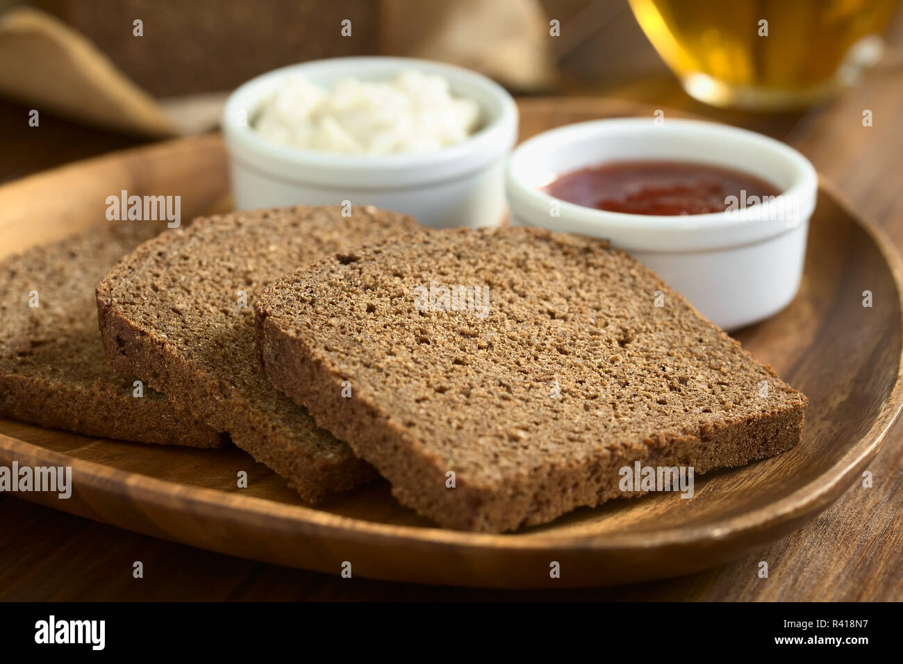 Pumpernickel Dark Rye Bread Stock Photo Alamy