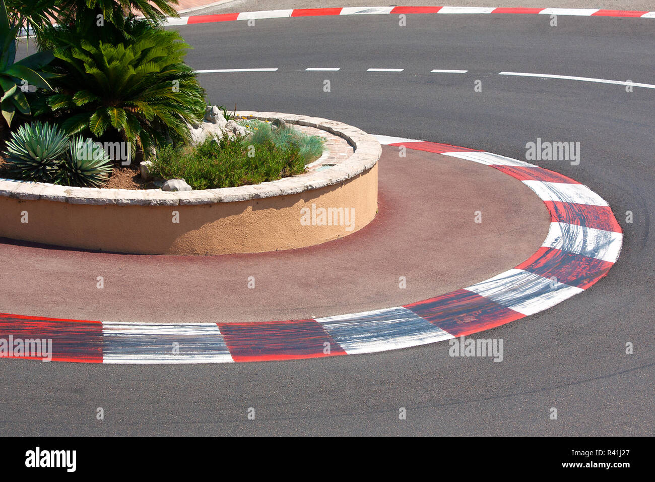 hairpin with racing flag Stock Photo Alamy