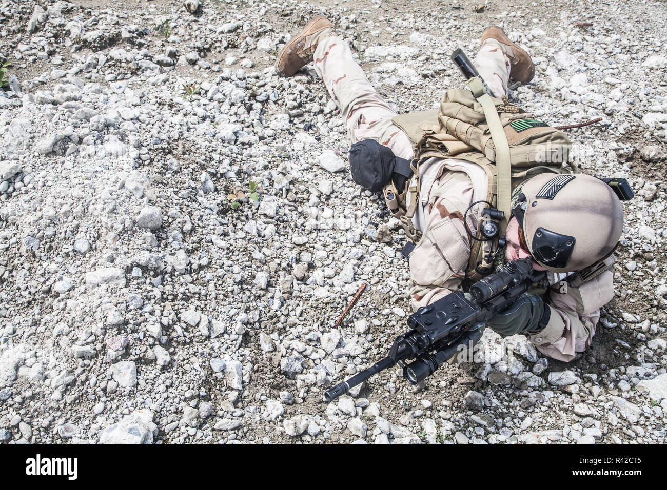 Navy SEAL in action Stock Photo Alamy