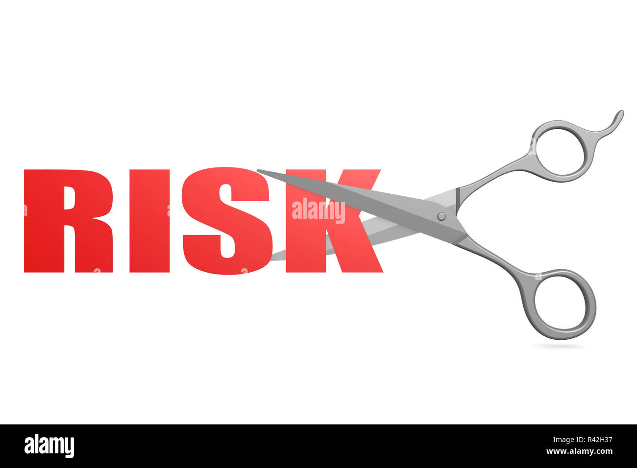 Cut risk isolated Stock Photo Alamy