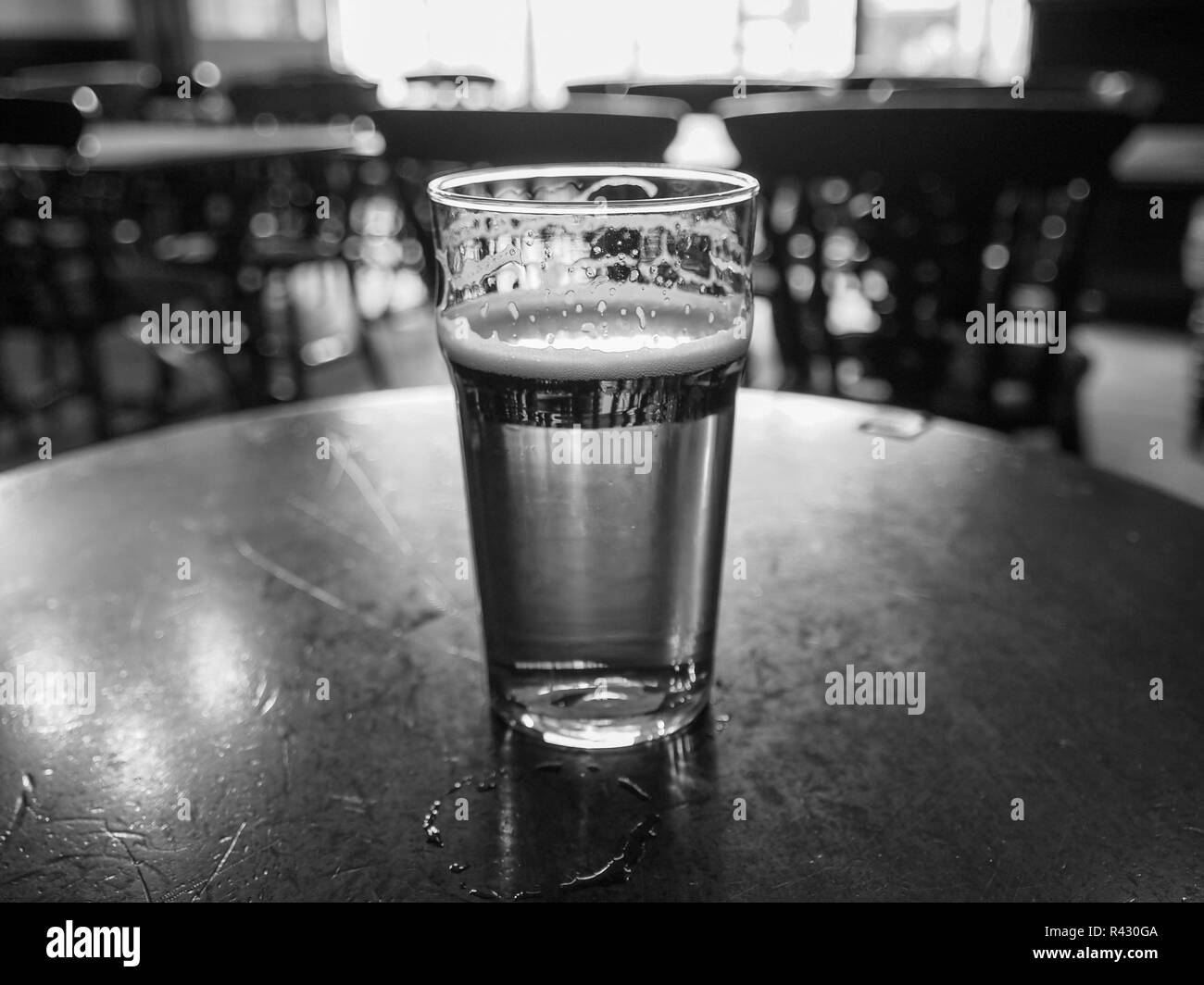 Black and white Ale beer Stock Photo Alamy