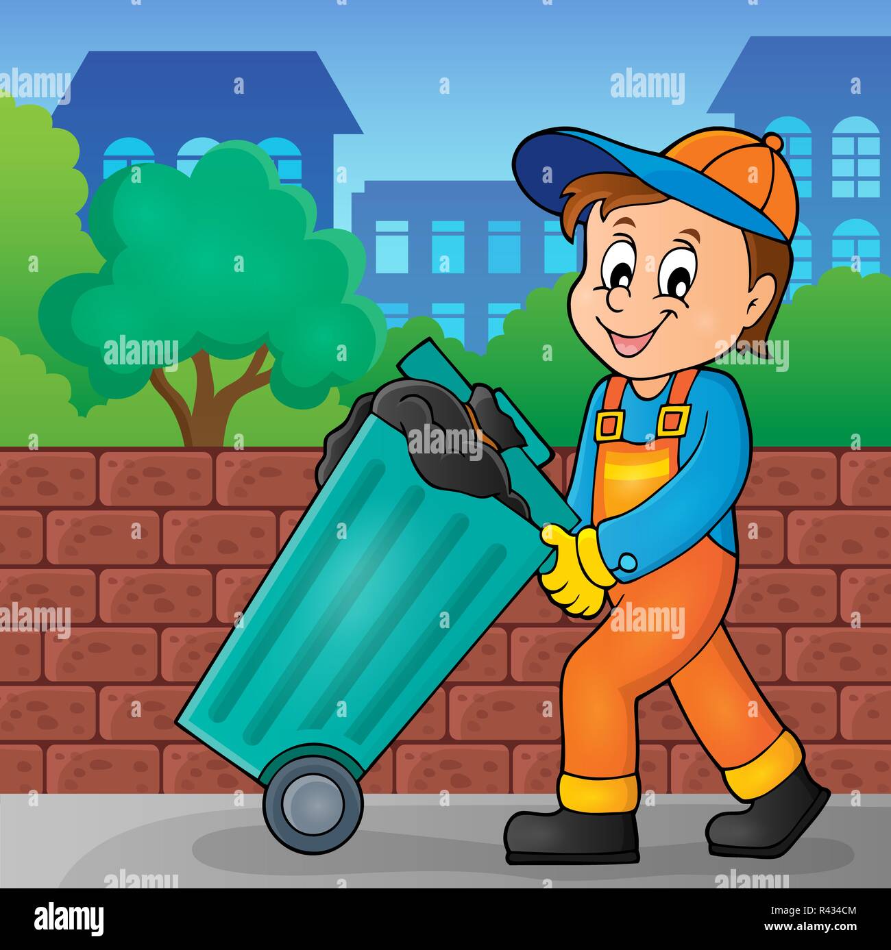 Garbage collector theme image 2 Stock Photo Alamy