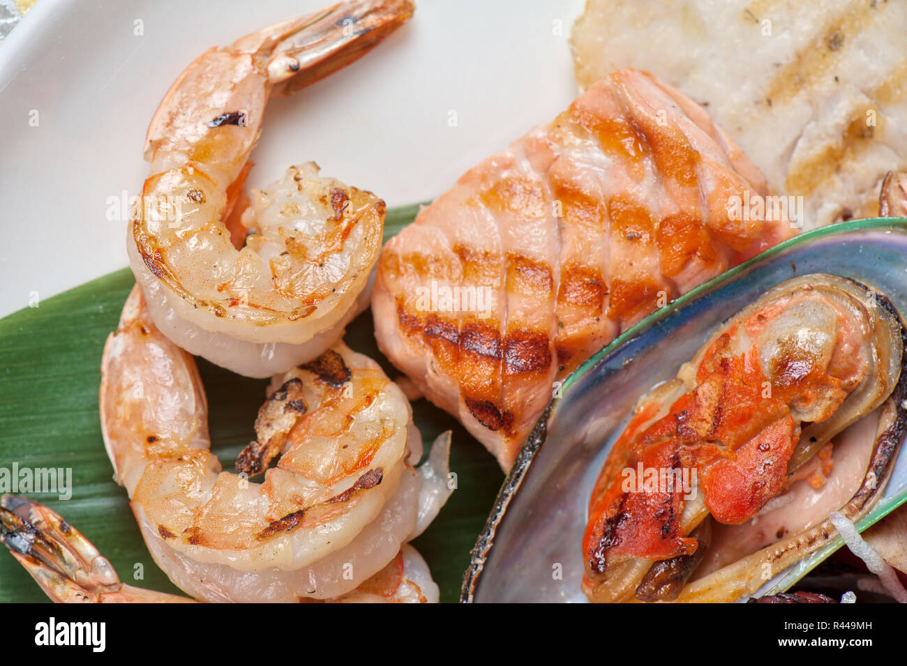 seafood mix dish Stock Photo Alamy