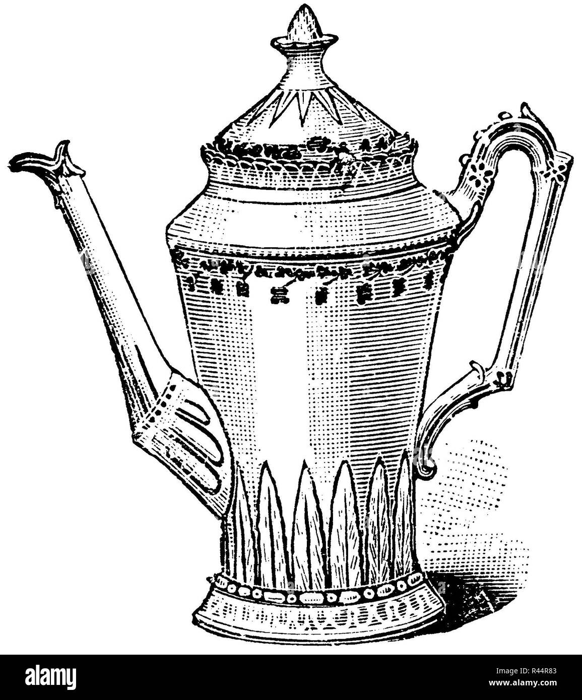 Drawing Of Coffee Pot Stock Photos & Drawing Of Coffee Pot Stock Images