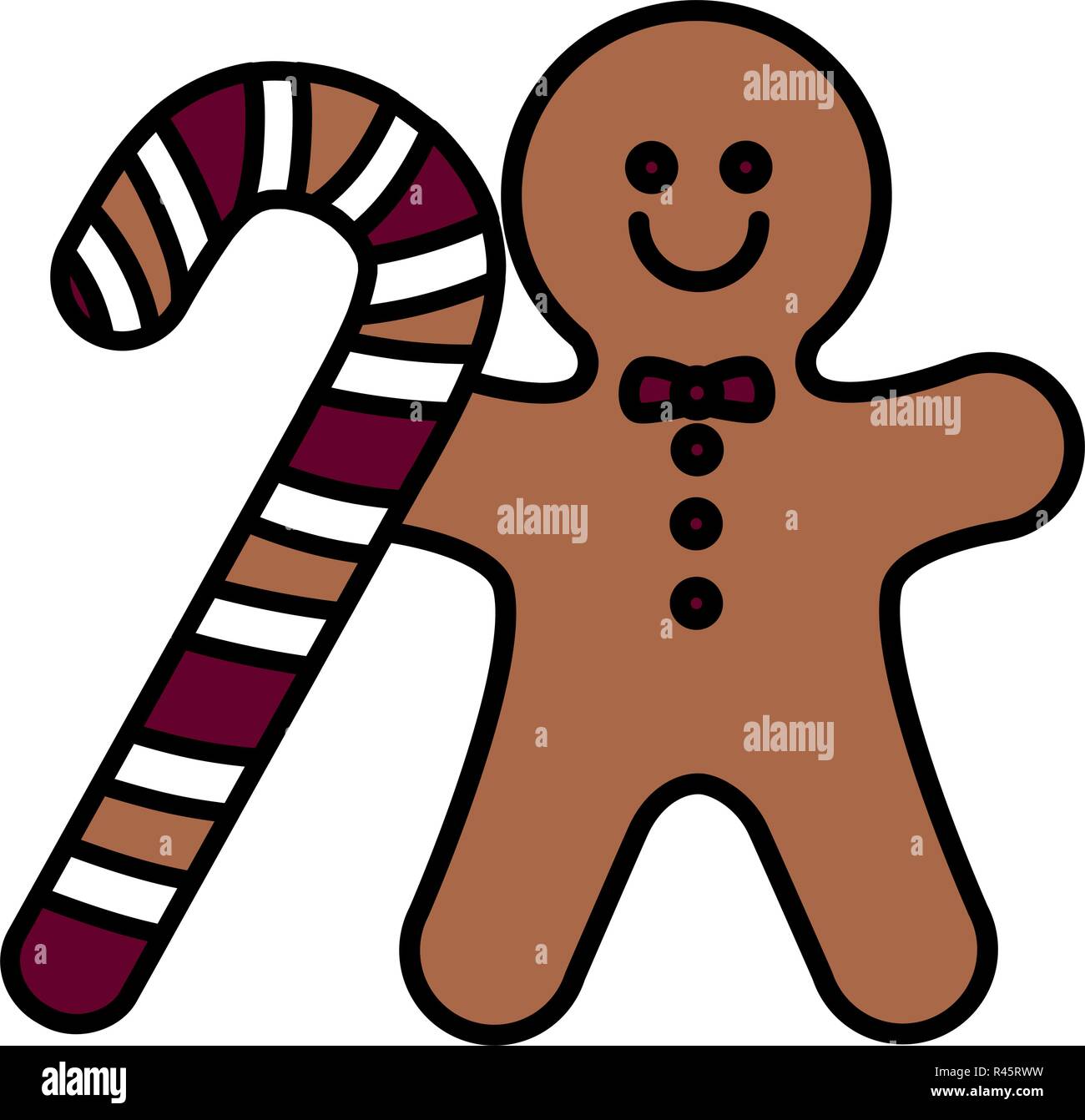 Gingerbread Man Holding Candy Cane at Eve Collie blog