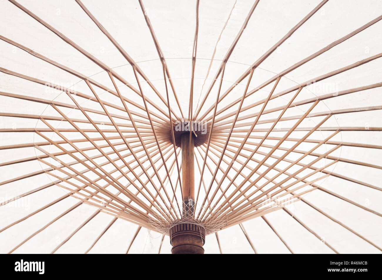 Fabric Umbrella Made from bamboo Structure Stock Photo Alamy