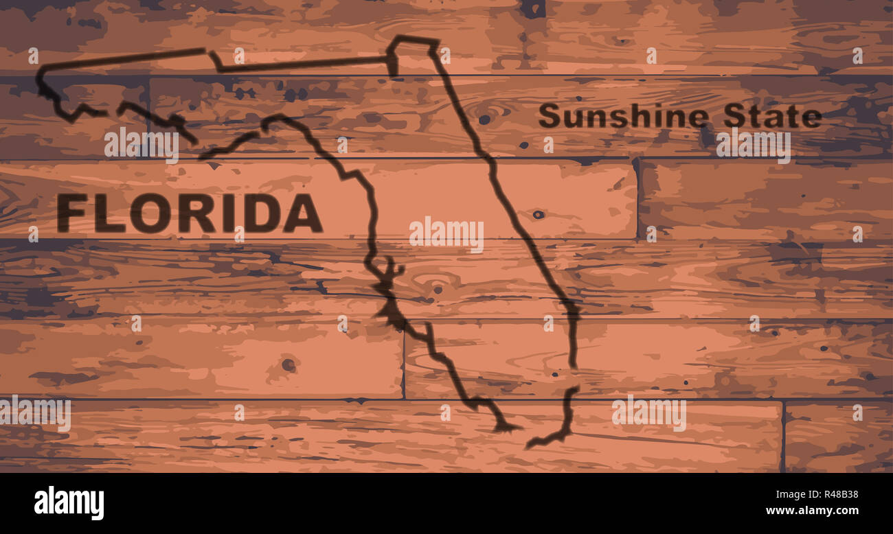 Florida Map Brand Stock Photo Alamy