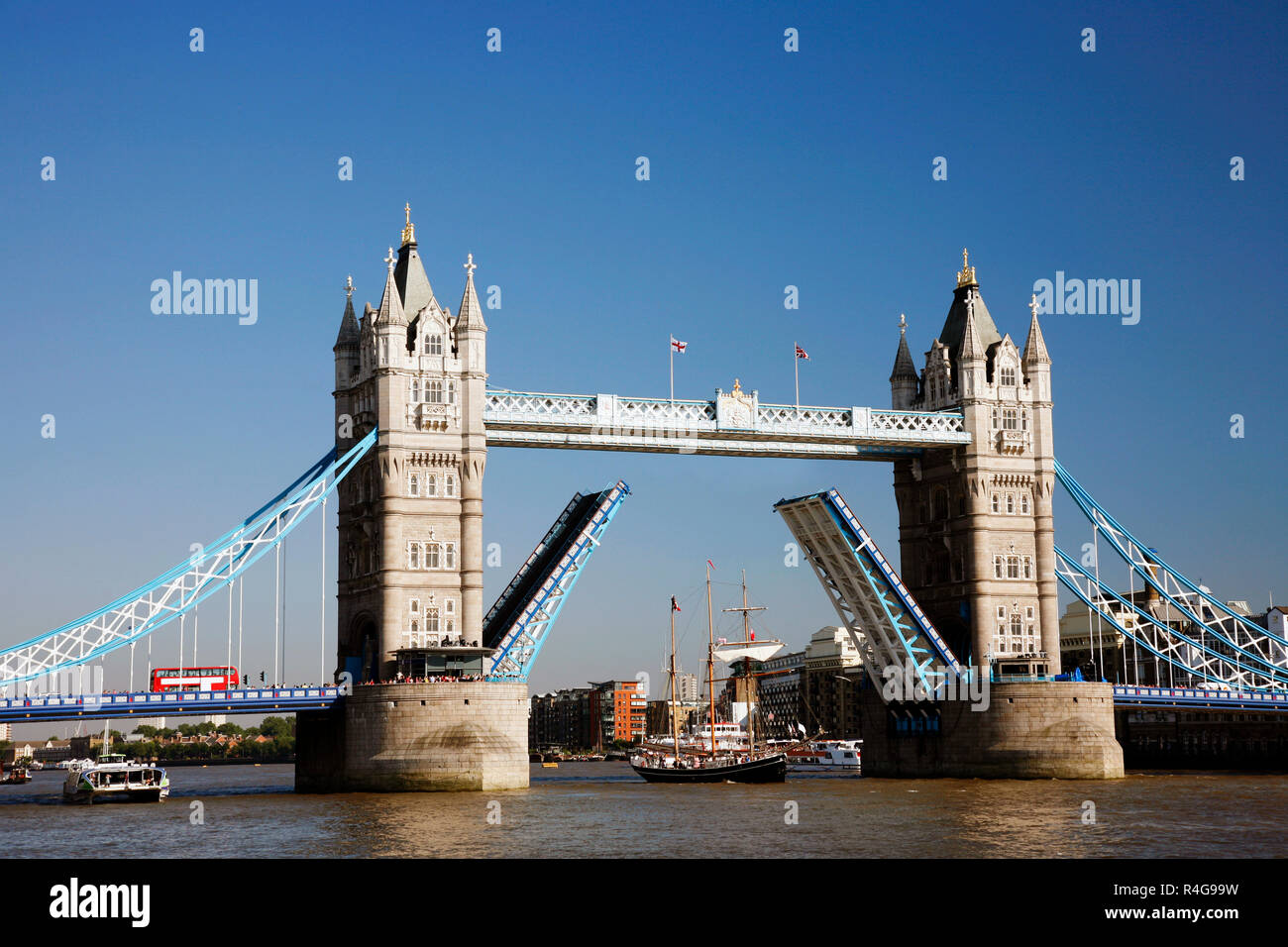 Tower Bridge, lifted Stock Photo Alamy