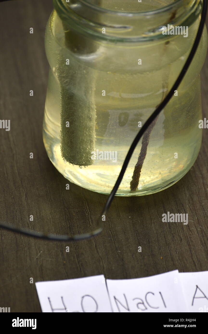 Electrolysis experiment hires stock photography and images Alamy