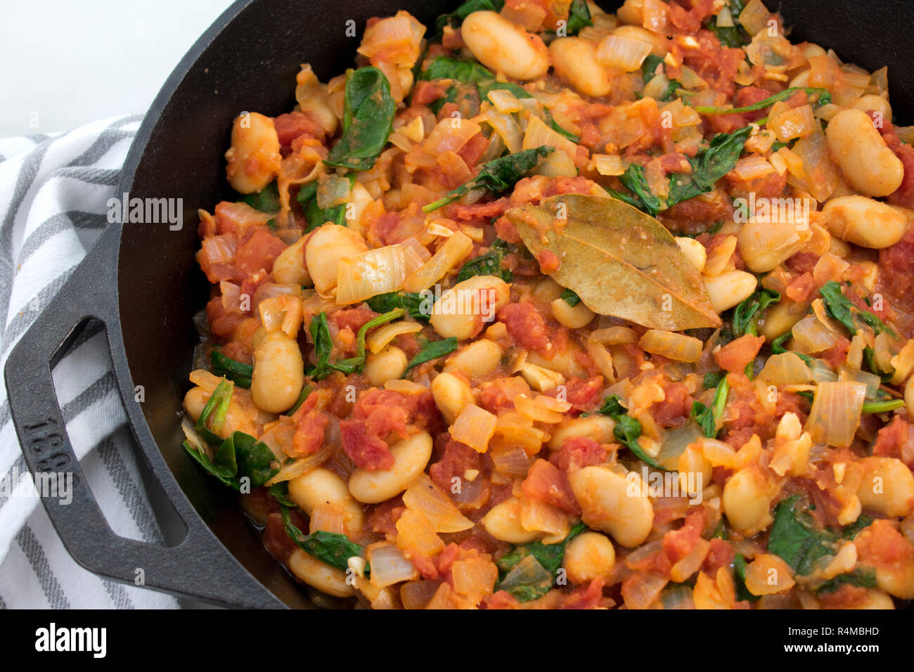 Spanish Beans with Tomatoes Stock Photo Alamy