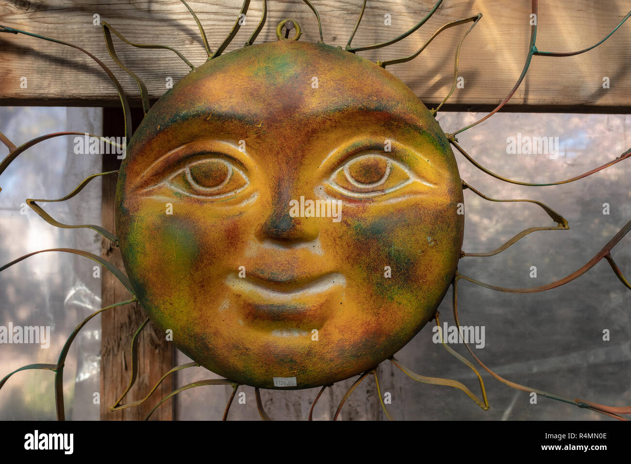 Sun face wall art / decoration Stock Photo Alamy
