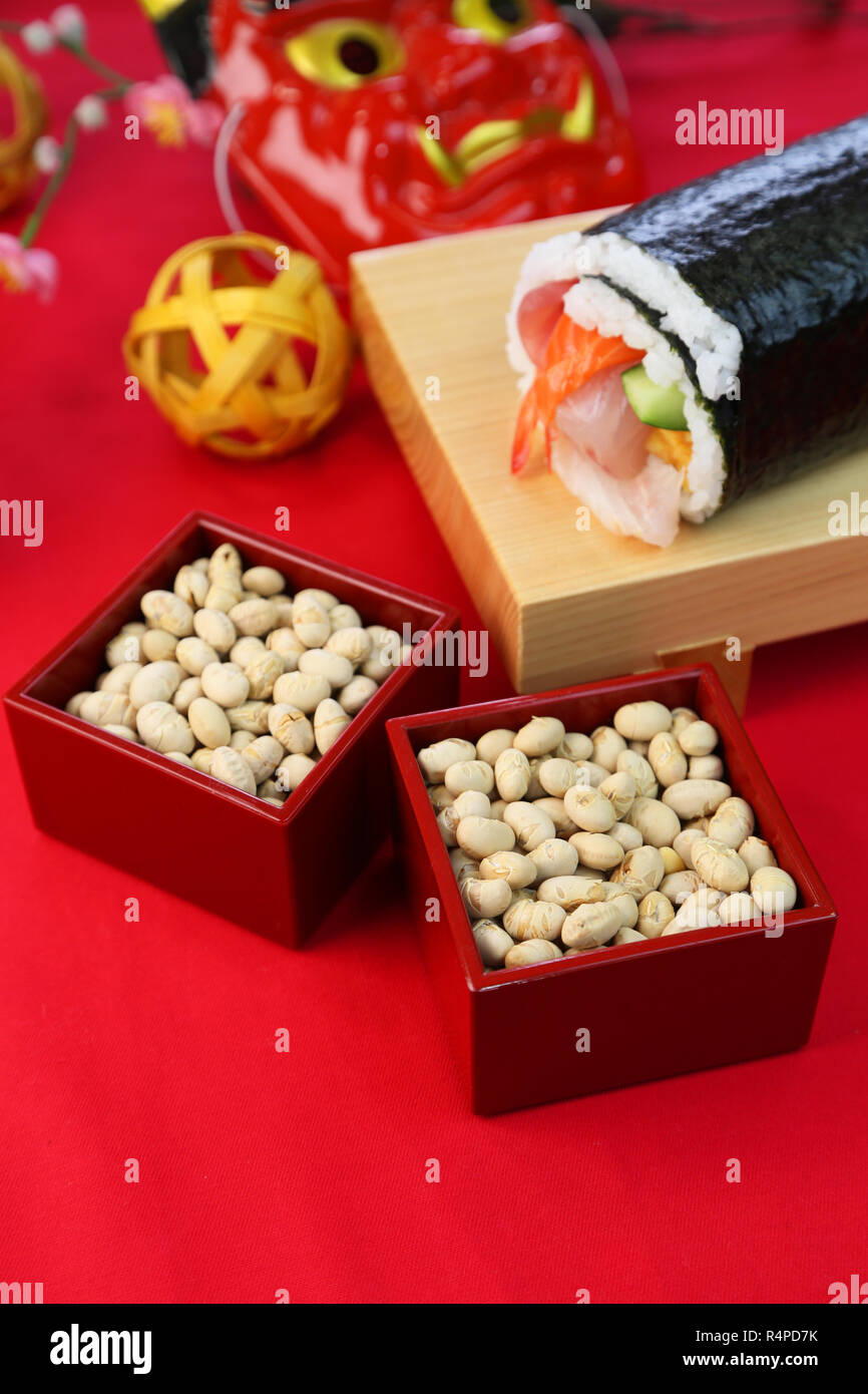 Setsubun (Bean Scattering Ceremonies Stock Photo Alamy
