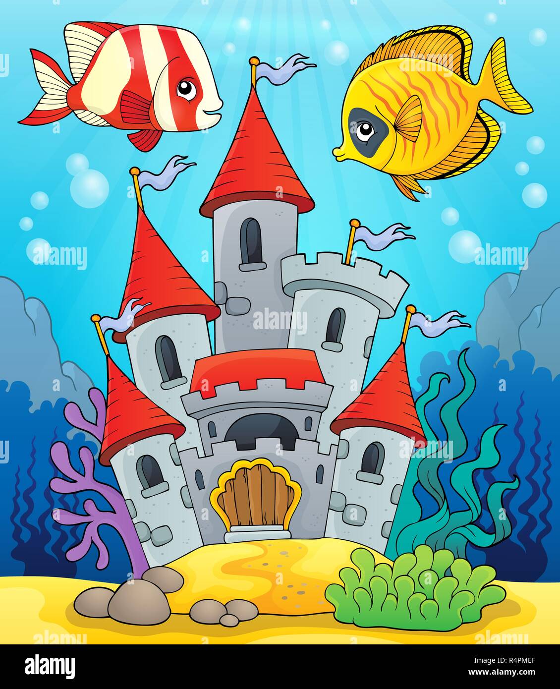 Underwater castle theme 2 Stock Photo Alamy