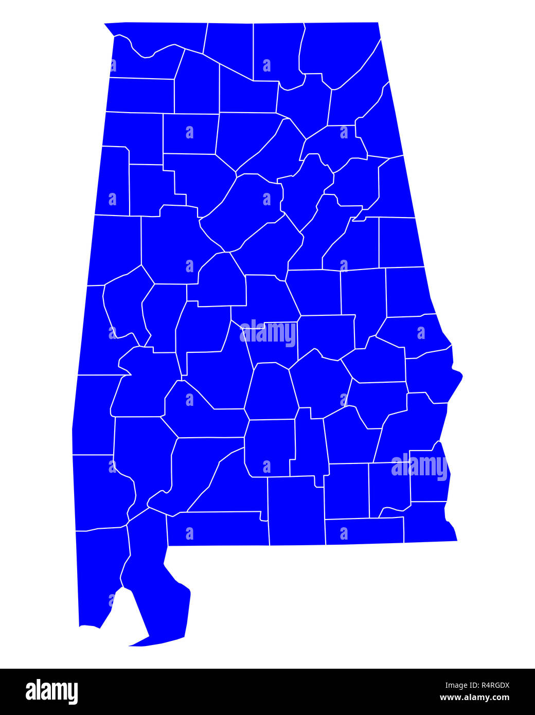 Map alabama county map usa Cut Out Stock Images & Pictures Alamy