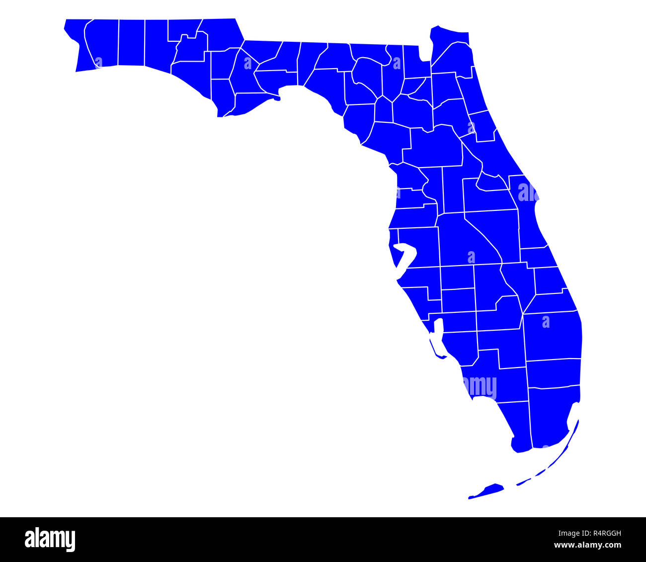 Florida counties map hires stock photography and images Alamy