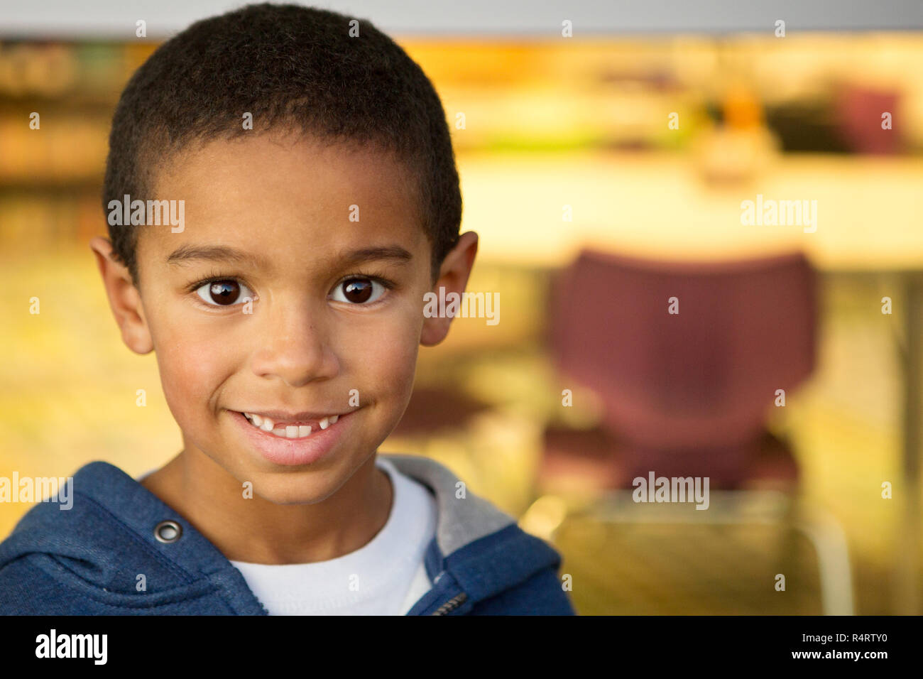 Happy little boy at school Stock Photo Alamy