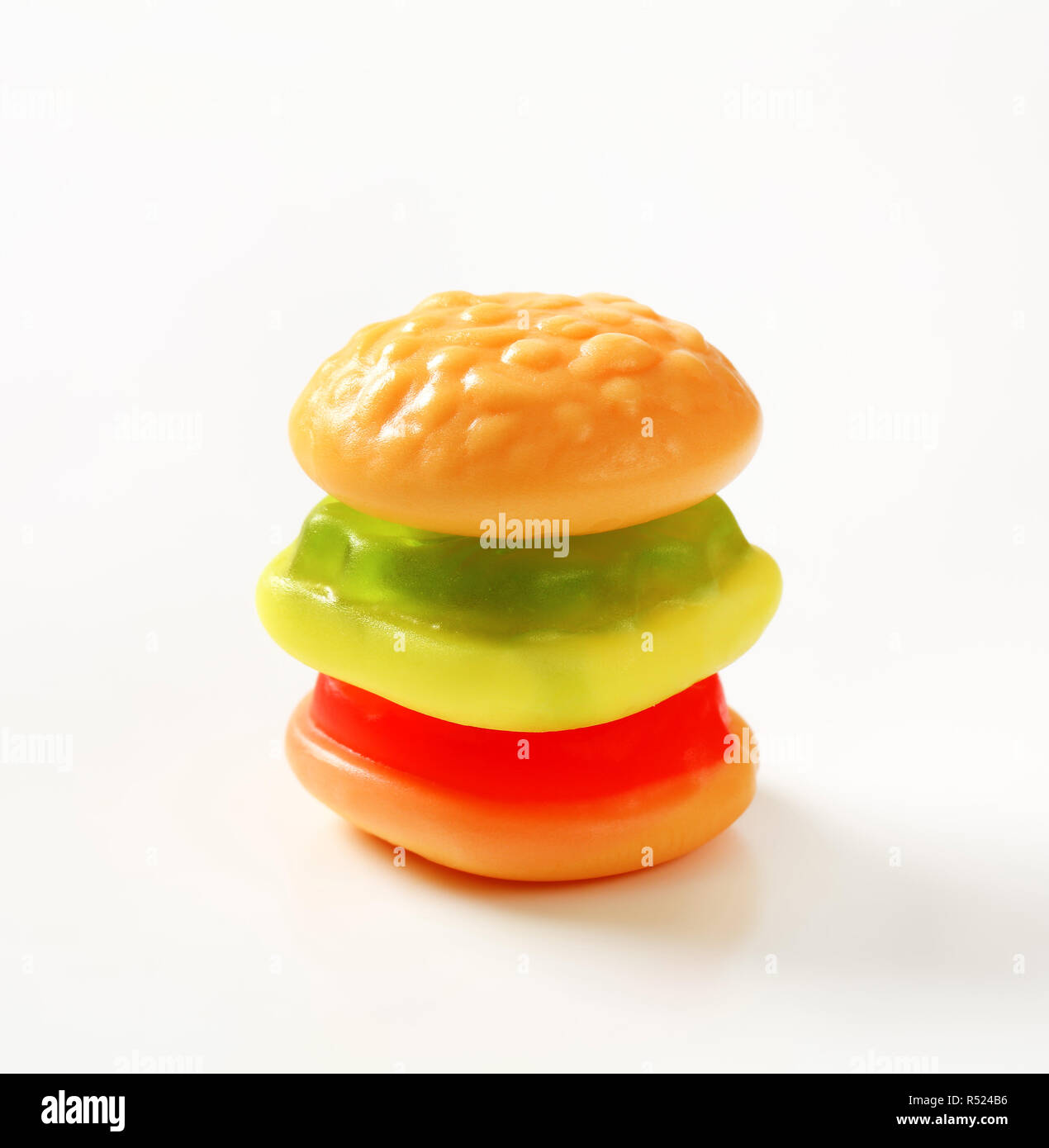 Gummy burger candy Stock Photo Alamy