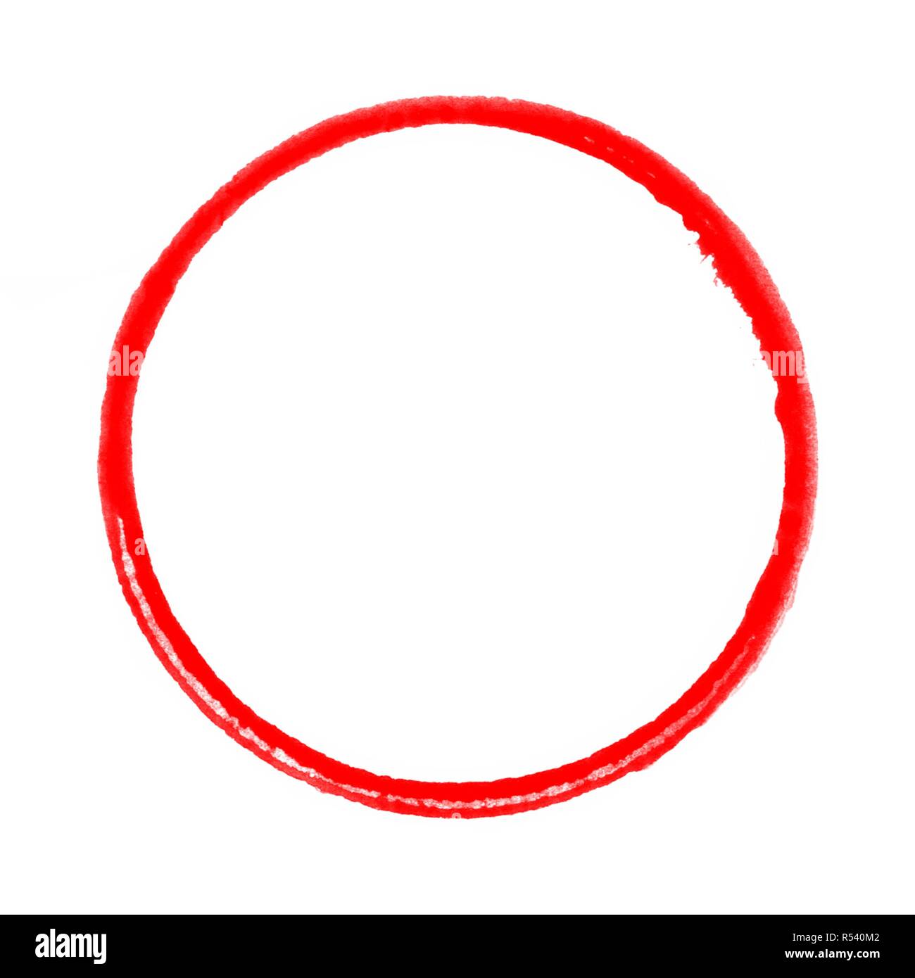 red painted isolated circle Stock Photo Alamy
