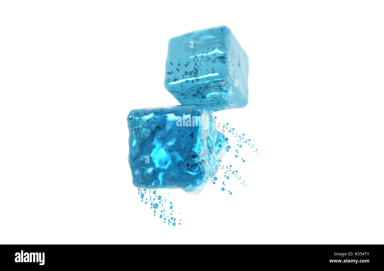 ice cubes with air bubbles isolated Stock Photo Alamy