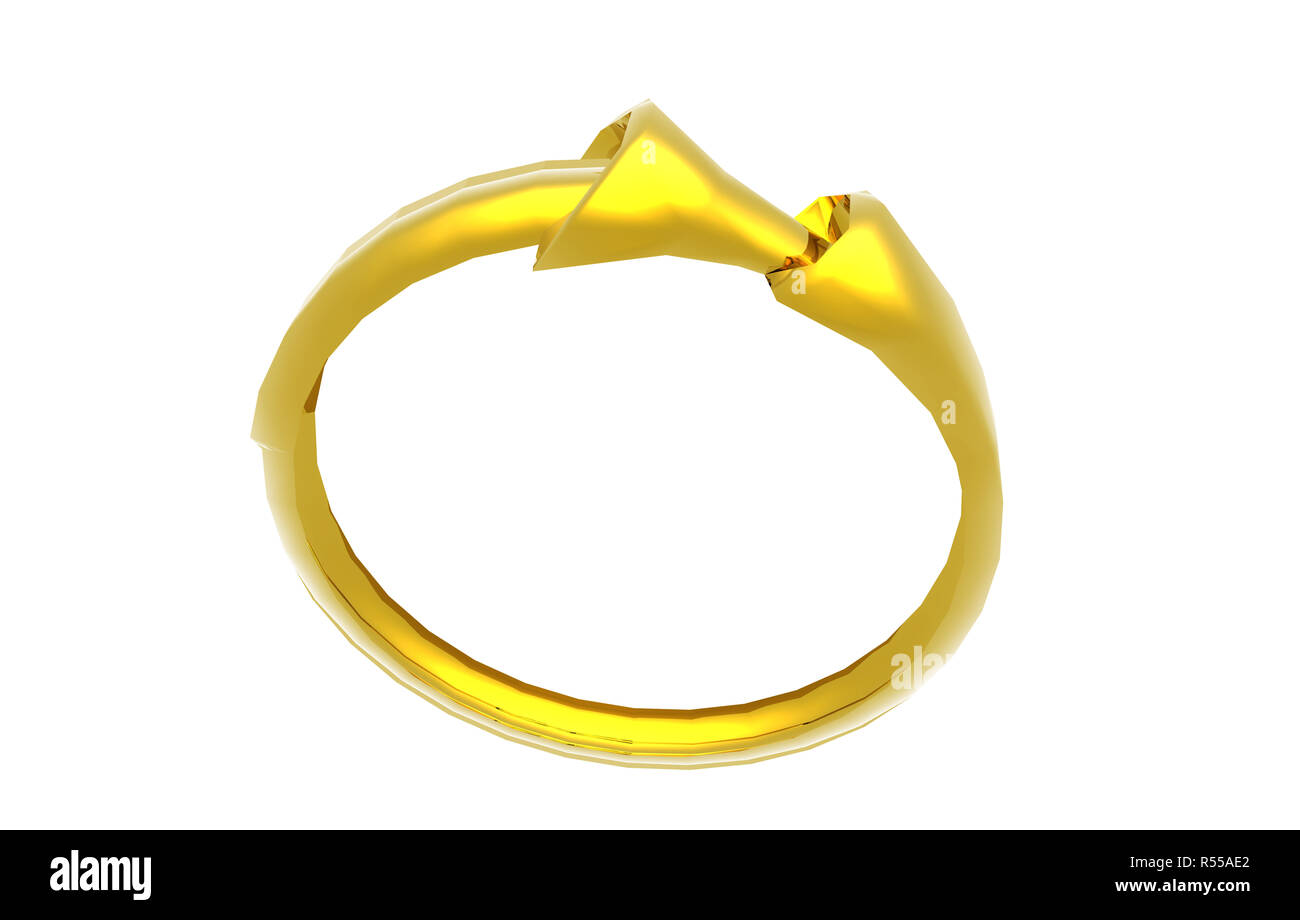 golden wedding ring released Stock Photo Alamy