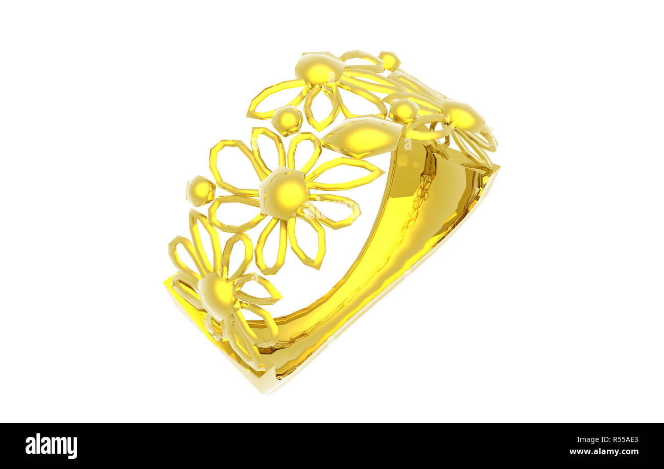 golden wedding ring released Stock Photo Alamy