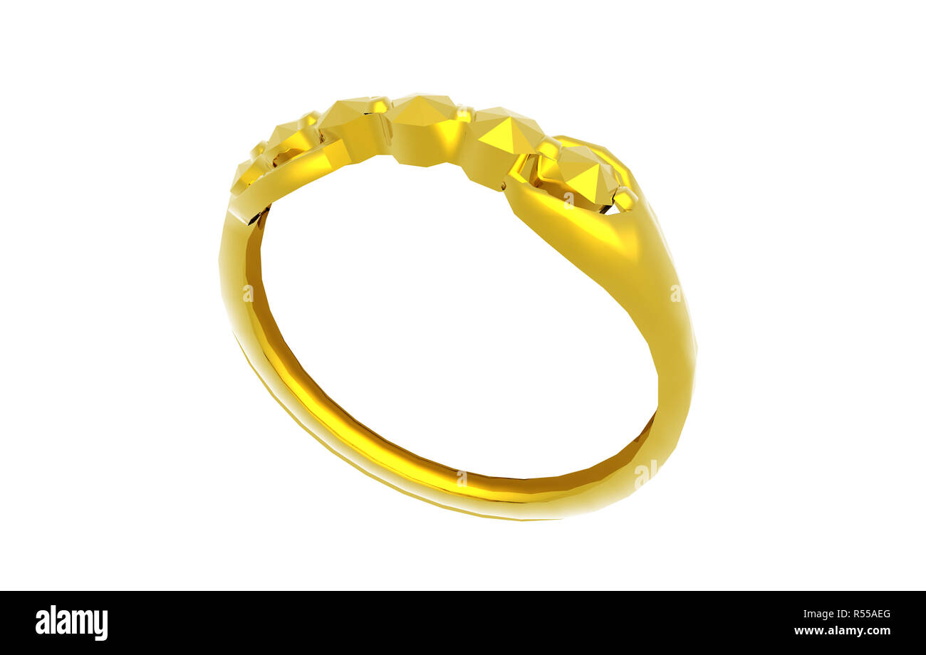 golden wedding ring released Stock Photo Alamy
