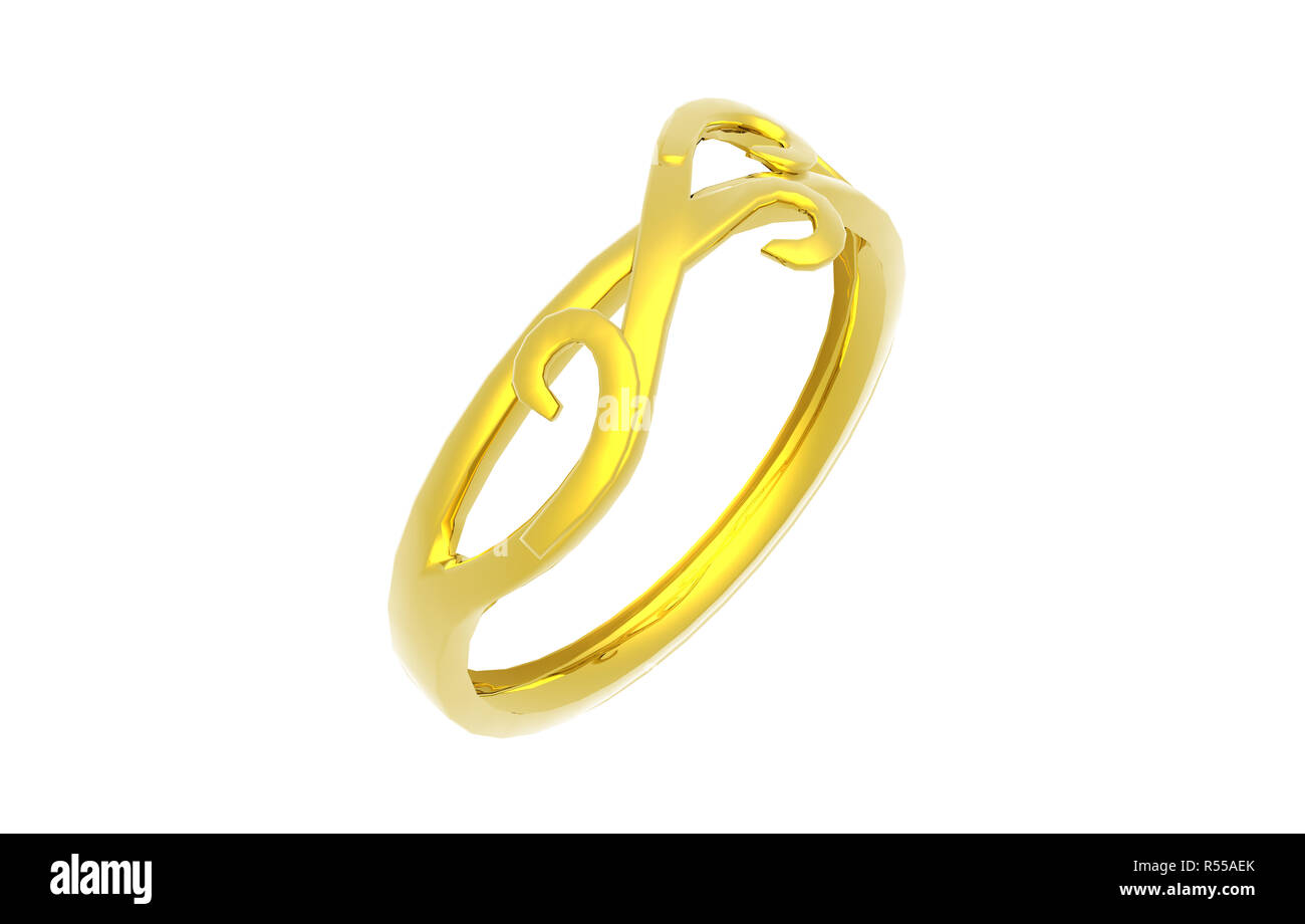 golden wedding ring released Stock Photo Alamy