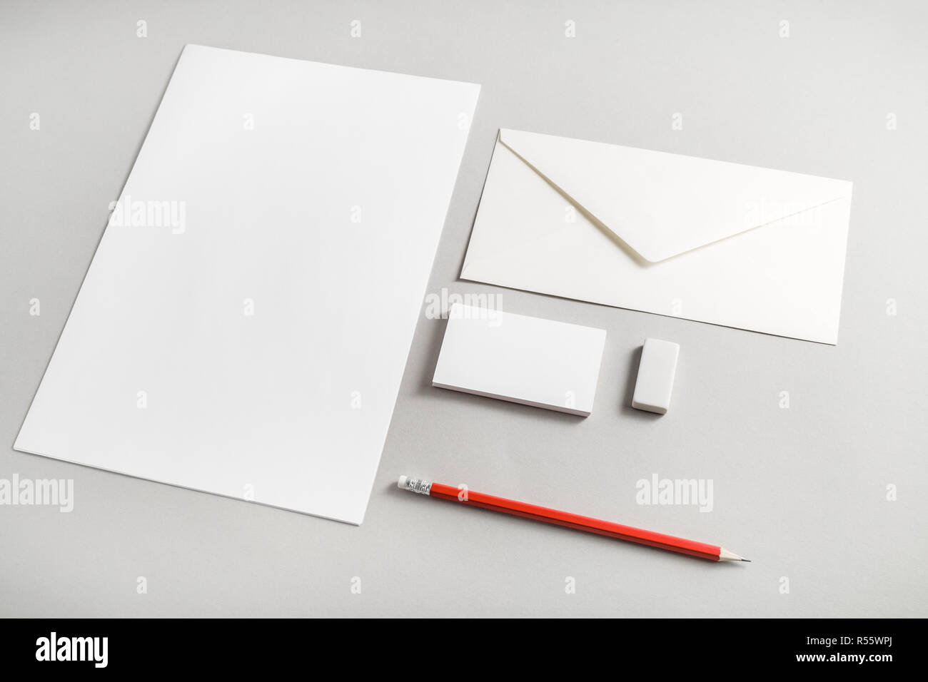 Blank stationery set Stock Photo Alamy