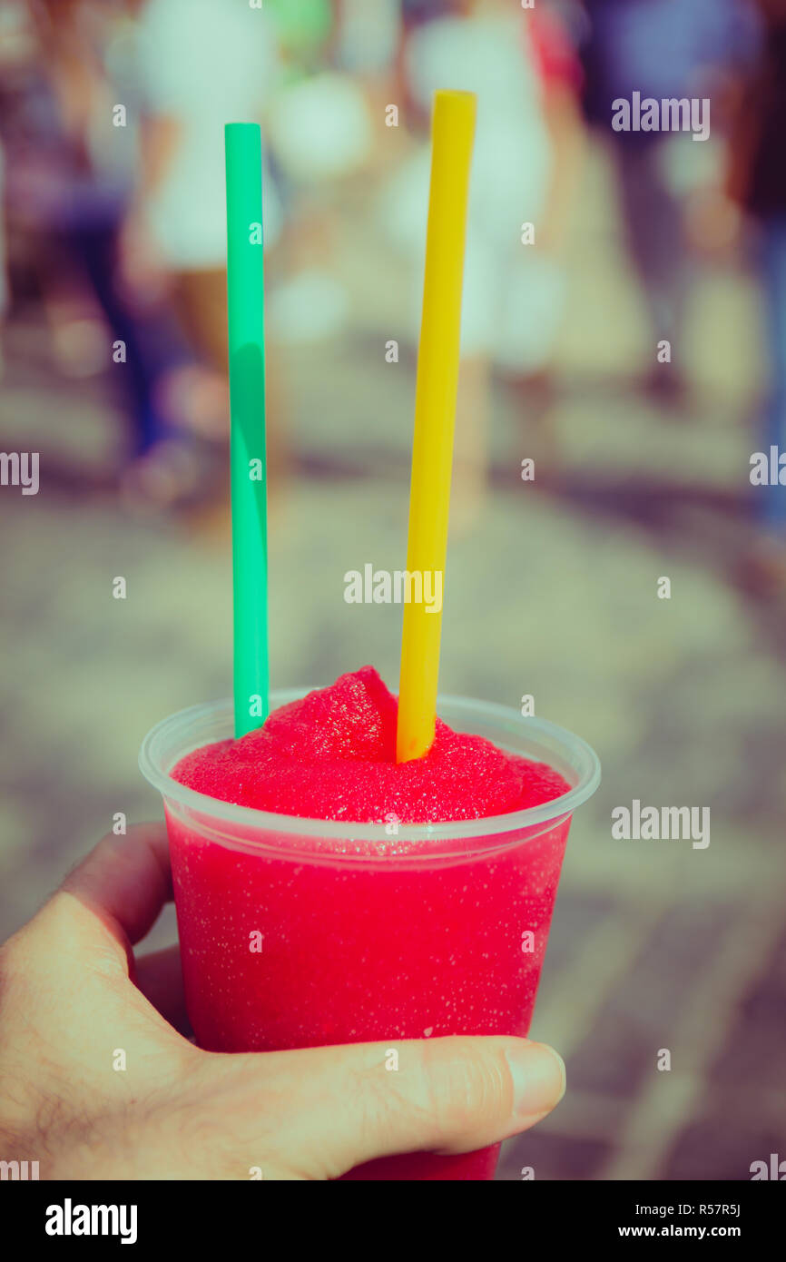 Red snow cone Stock Photo Alamy