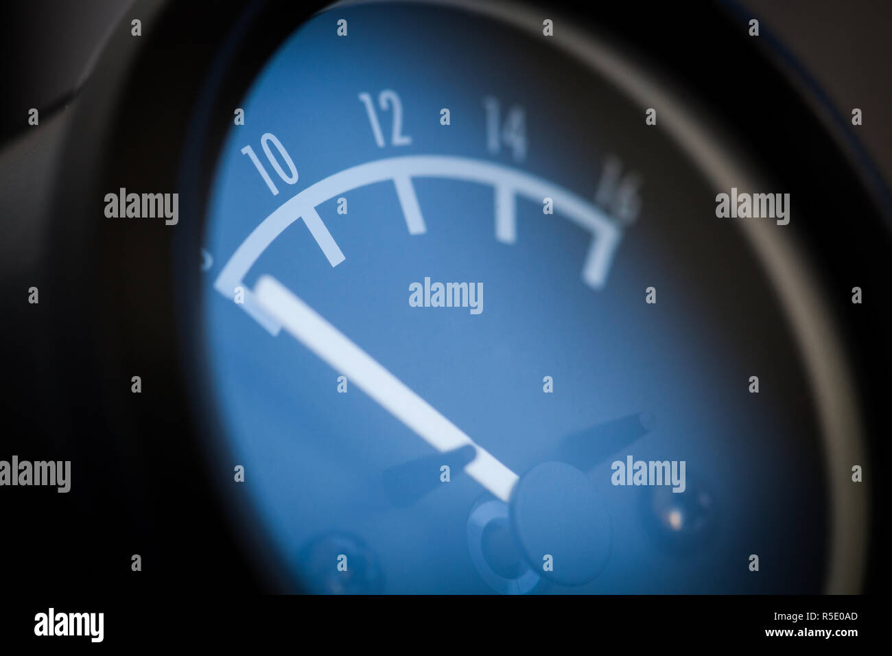 Analog car volt meter Stock Photo Alamy