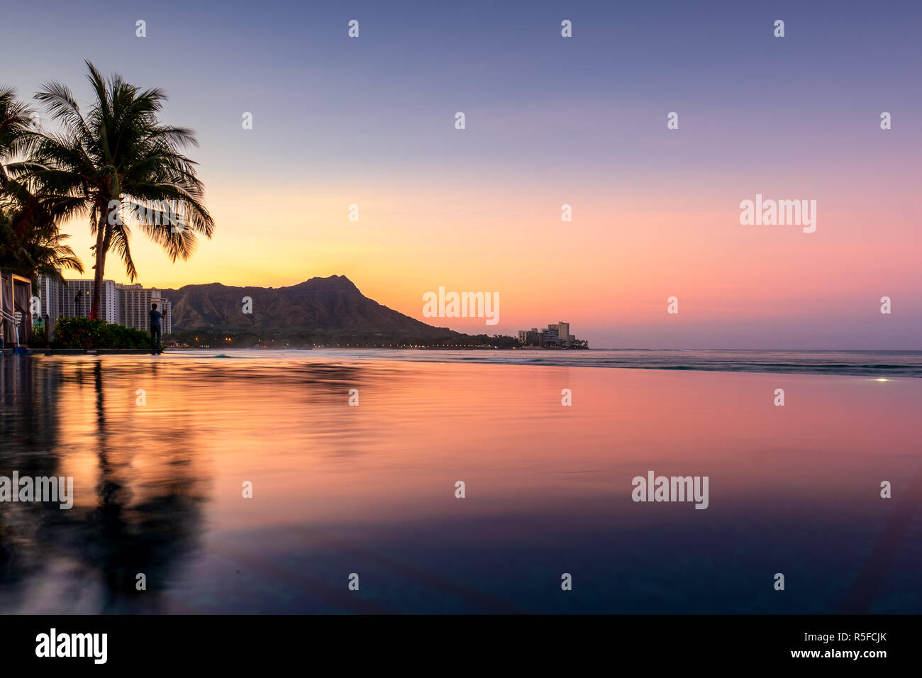Diamond Head at Sunrise Stock Photo Alamy