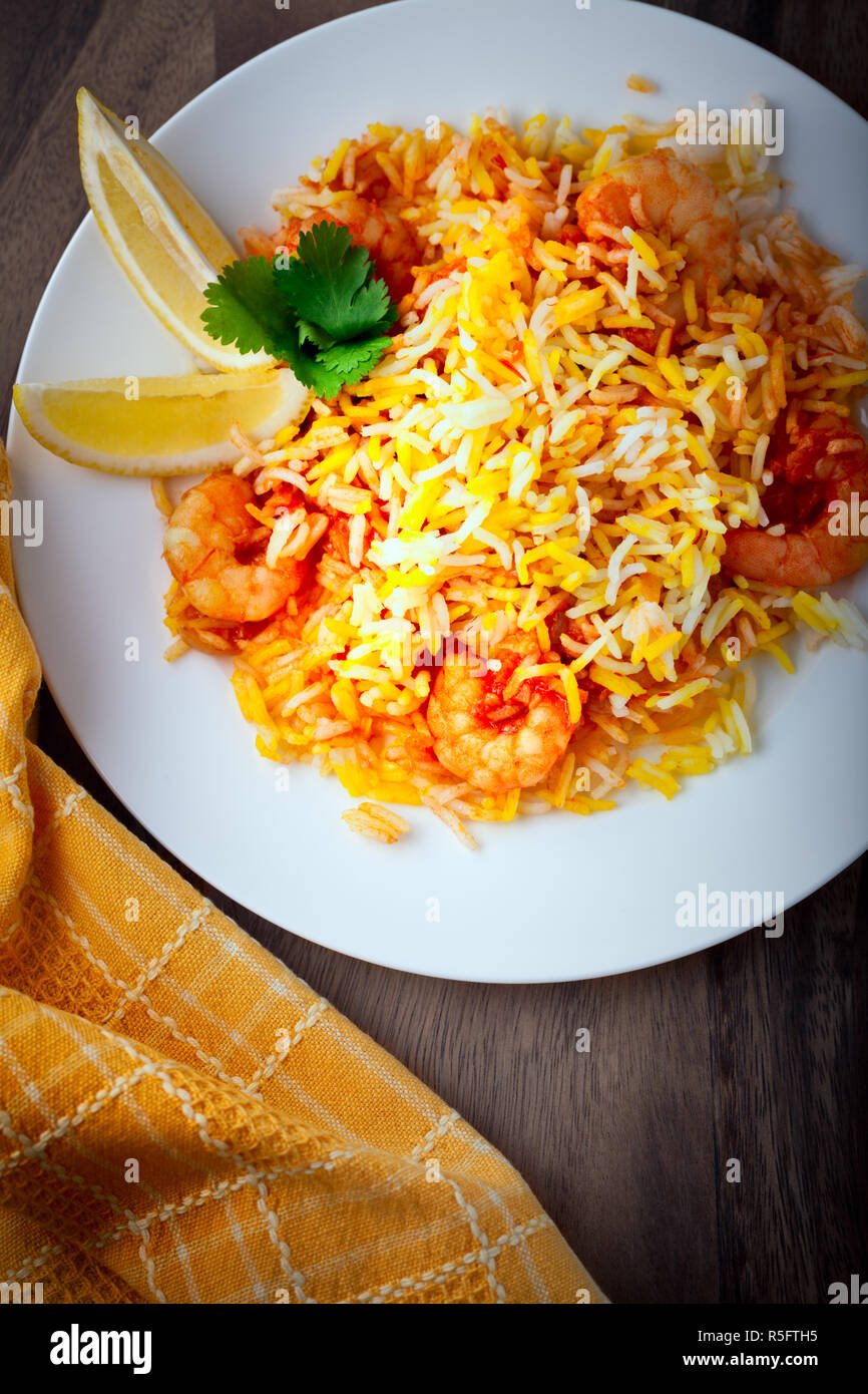 Indian Biryani with Shrimp Stock Photo Alamy