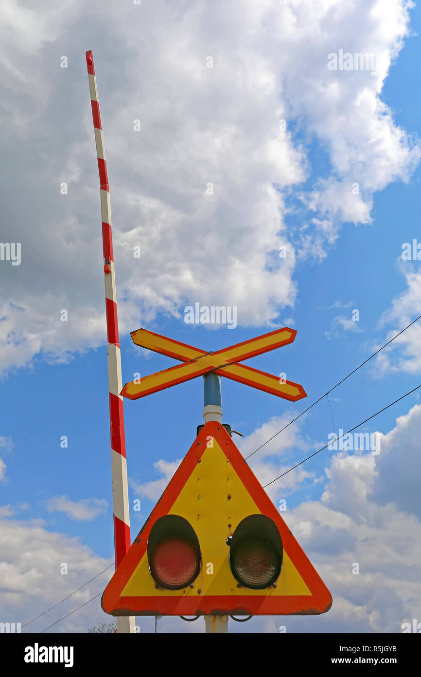 Level Crossing Light Stock Photo Alamy