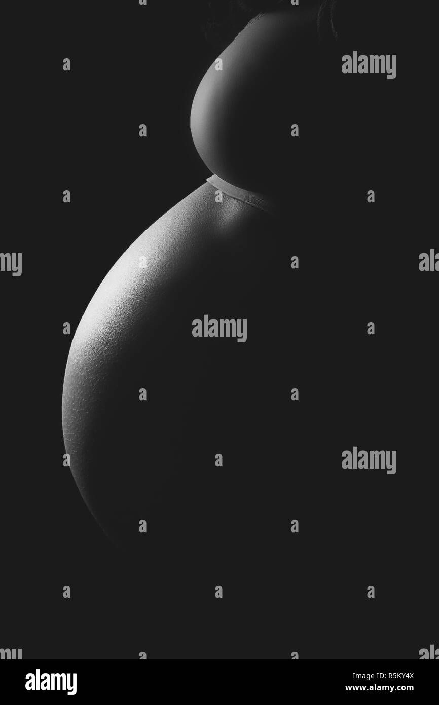 Baby bump Black and White Stock Photos & Images Alamy