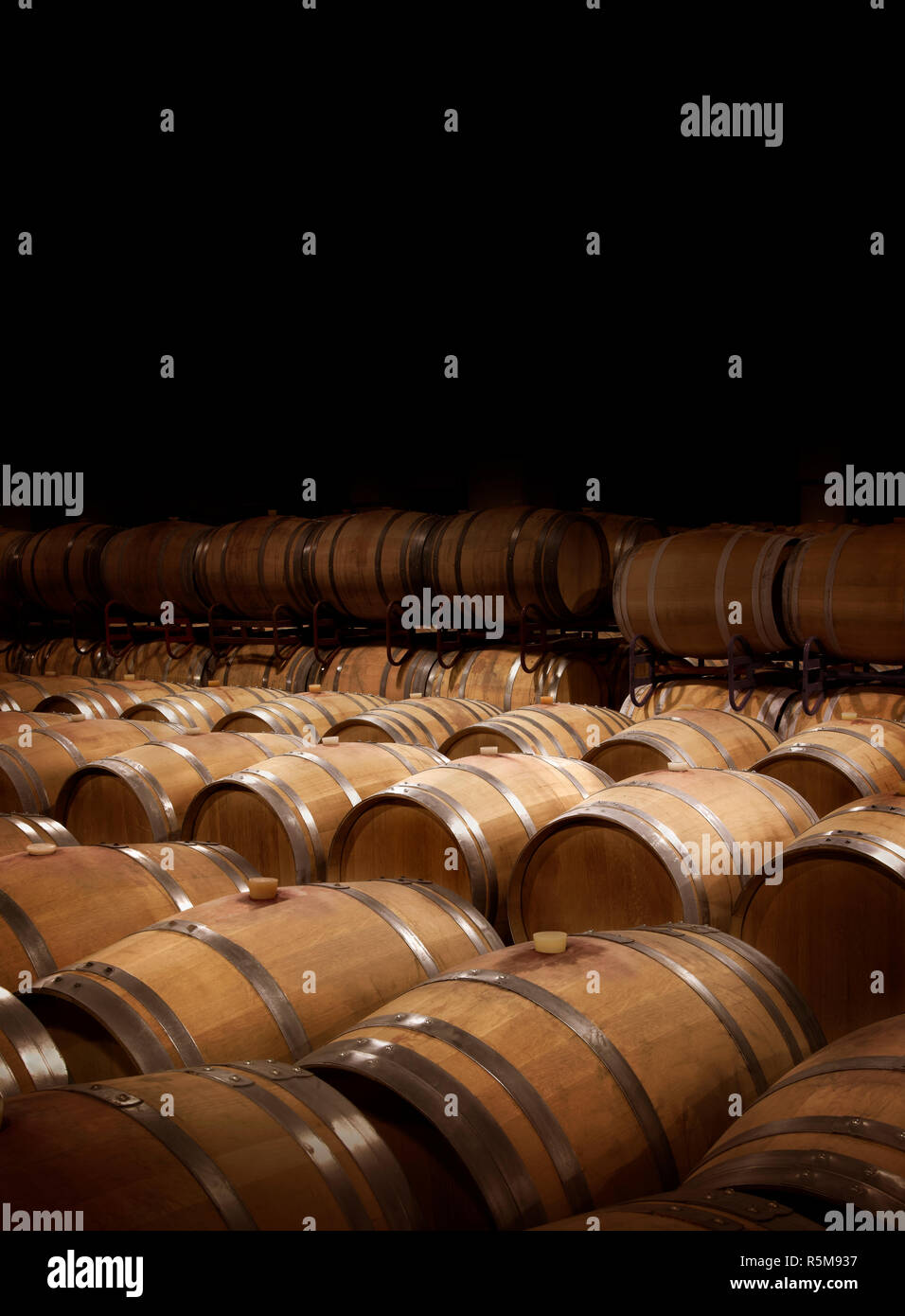 Wine Cellar vertical view Stock Photo Alamy