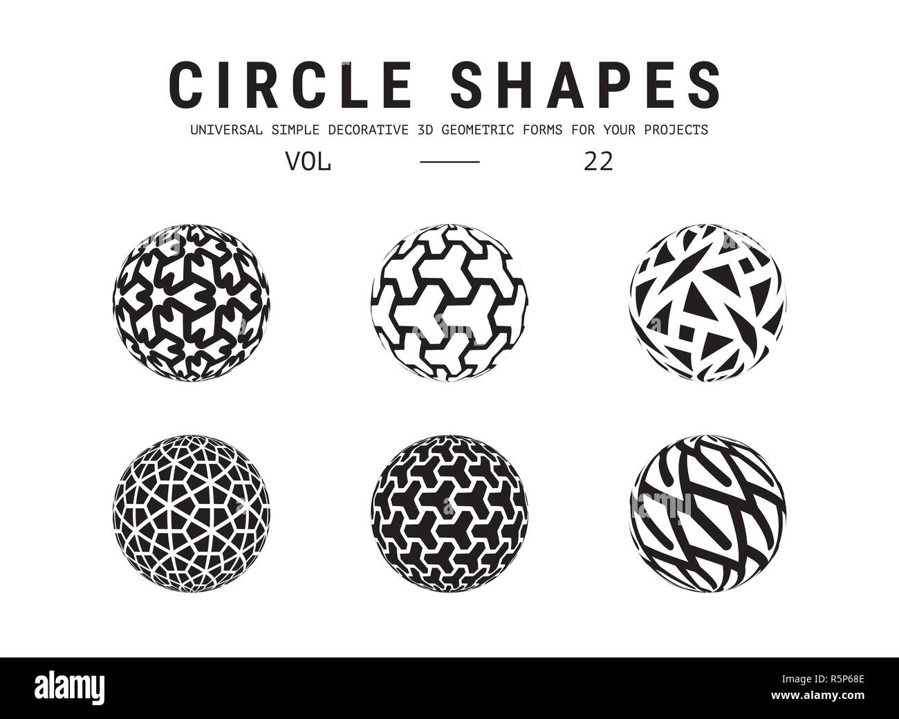 Universal circle shapes set Stock Photo Alamy