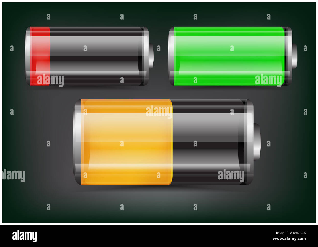 red battery with background Stock Photo - Alamy