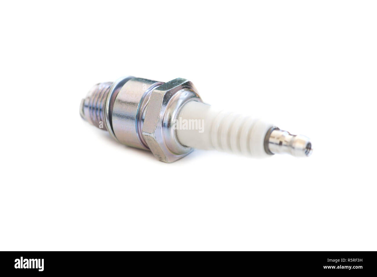Spark plug on white Stock Photo Alamy