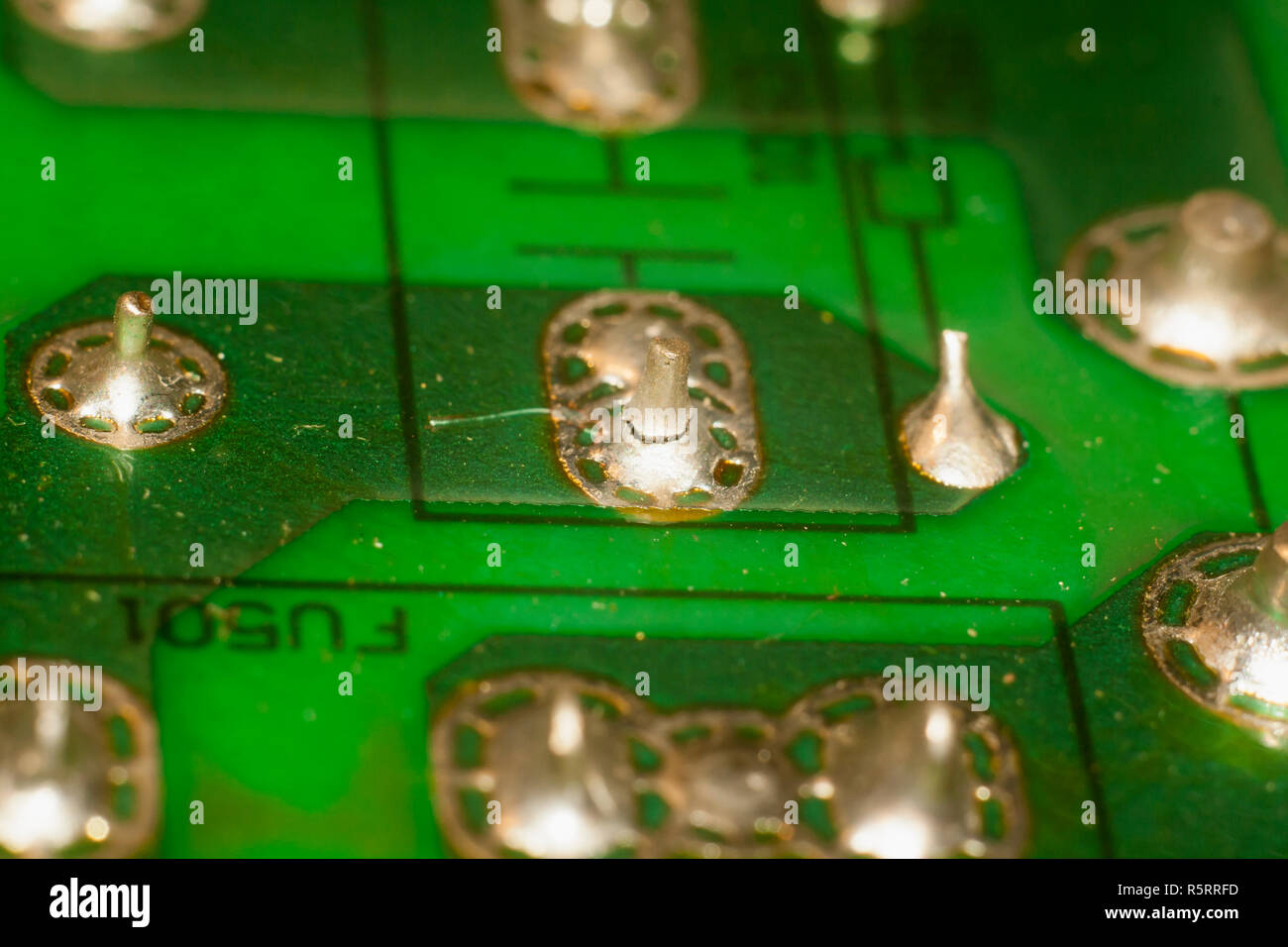 Solder defect on the circuit board Stock Photo Alamy