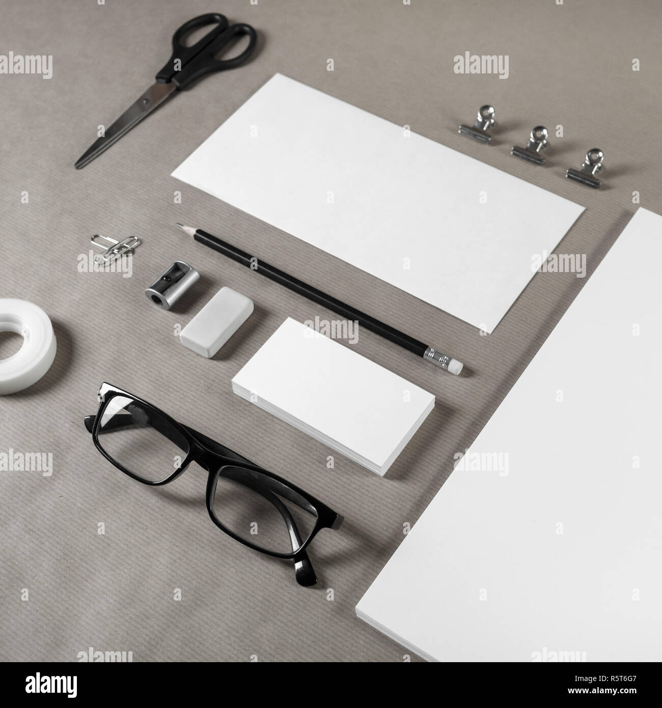 Blank stationery set Stock Photo Alamy